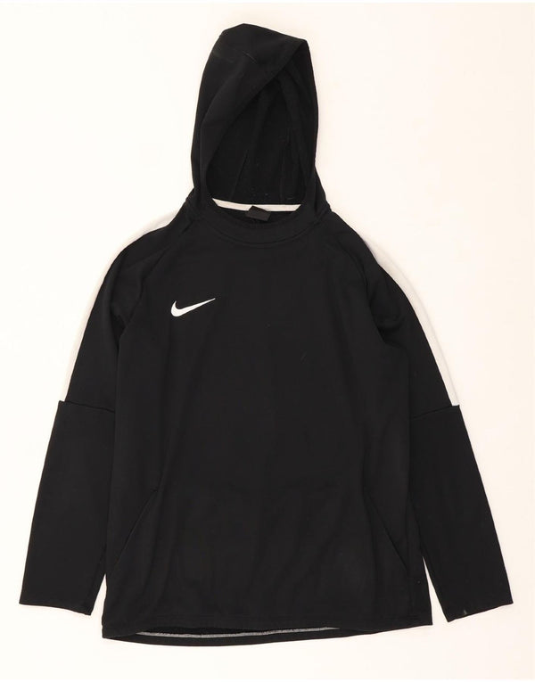 NIKE Mens Dri Fit Hoodie Jumper Large Black Colorblock Πολυεστέρας