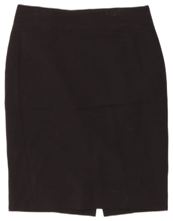 Marks & Spencer Γυναικεία Pencil Φούστα UK 12 Medium W32 Black Polyester