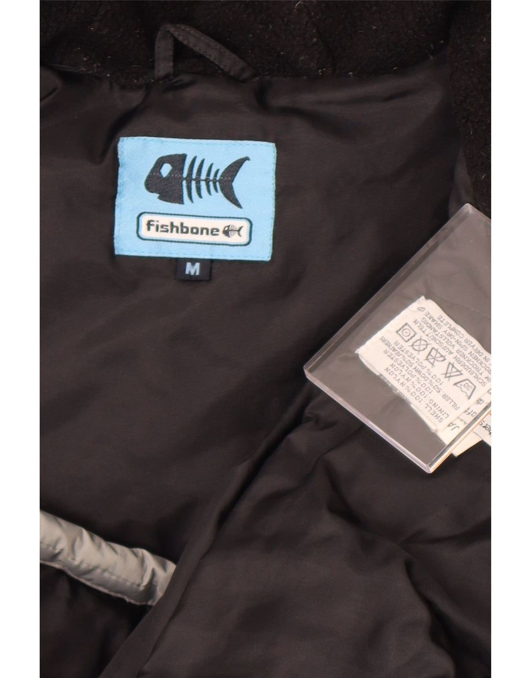 Ανδρικό μπουφάν με κουκούλα Fishbone UK 38 Medium Grey Colourblock Nylon