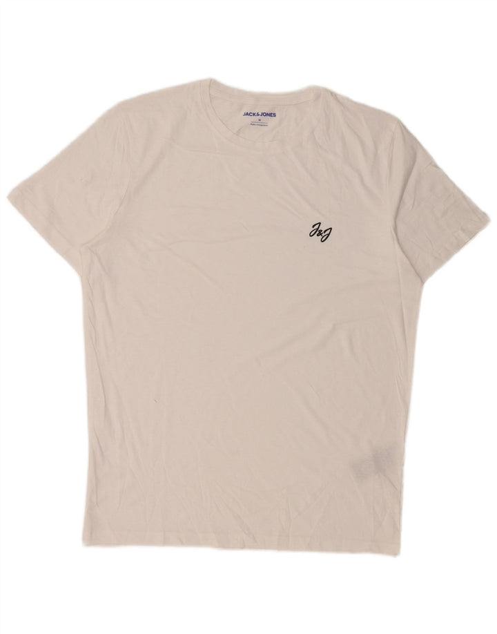 Ανδρικό T-Shirt JACK & JONES Τοπ μεσαίο λευκό βαμβακερό