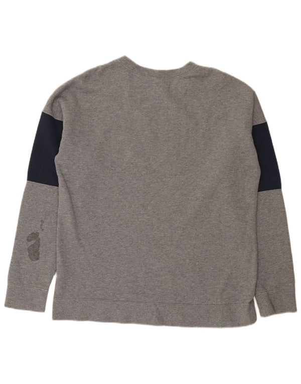 Ανδρικό γραφικό φούτερ Nike Jumper με μεγάλο γκρι χρώμα, βαμβακερό