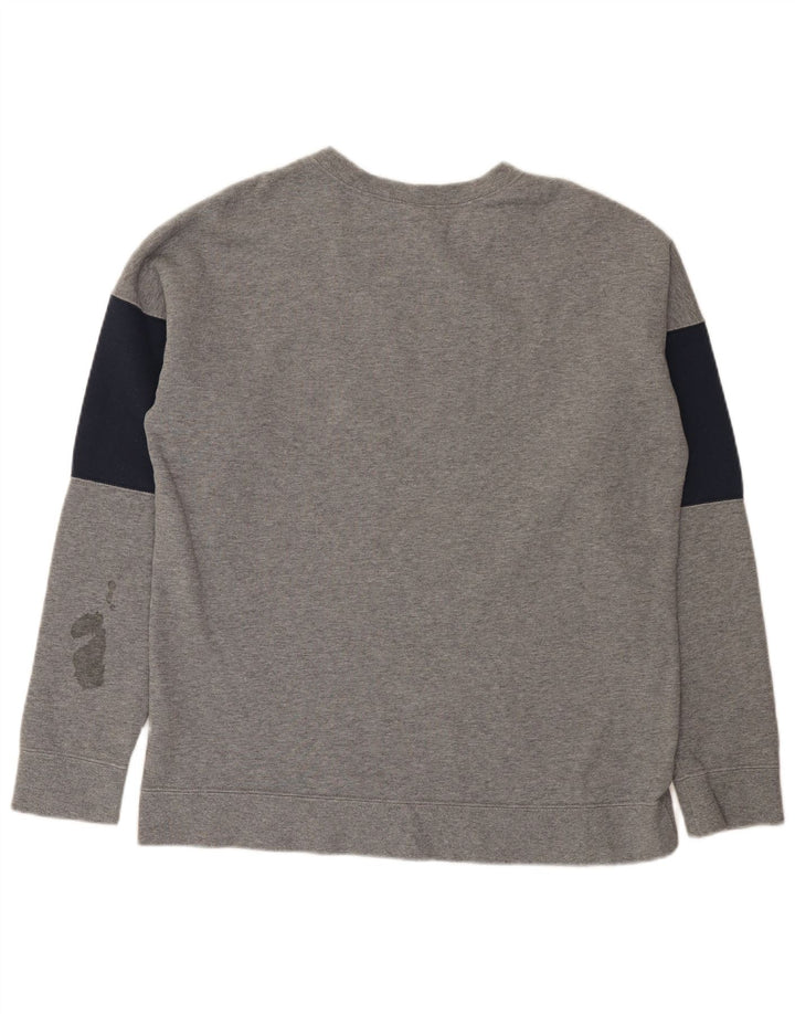 Ανδρικό γραφικό φούτερ Nike Jumper με μεγάλο γκρι χρώμα, βαμβακερό