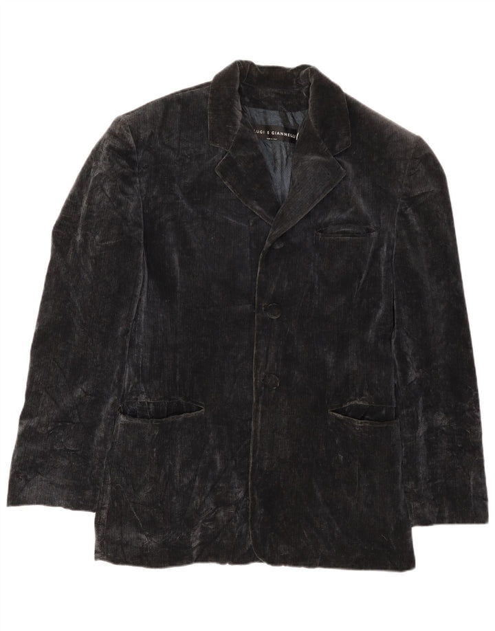 CALUGI E GIANNELLI Ανδρικό Velvet Blazer Jacket IT 52 XL Navy Blue