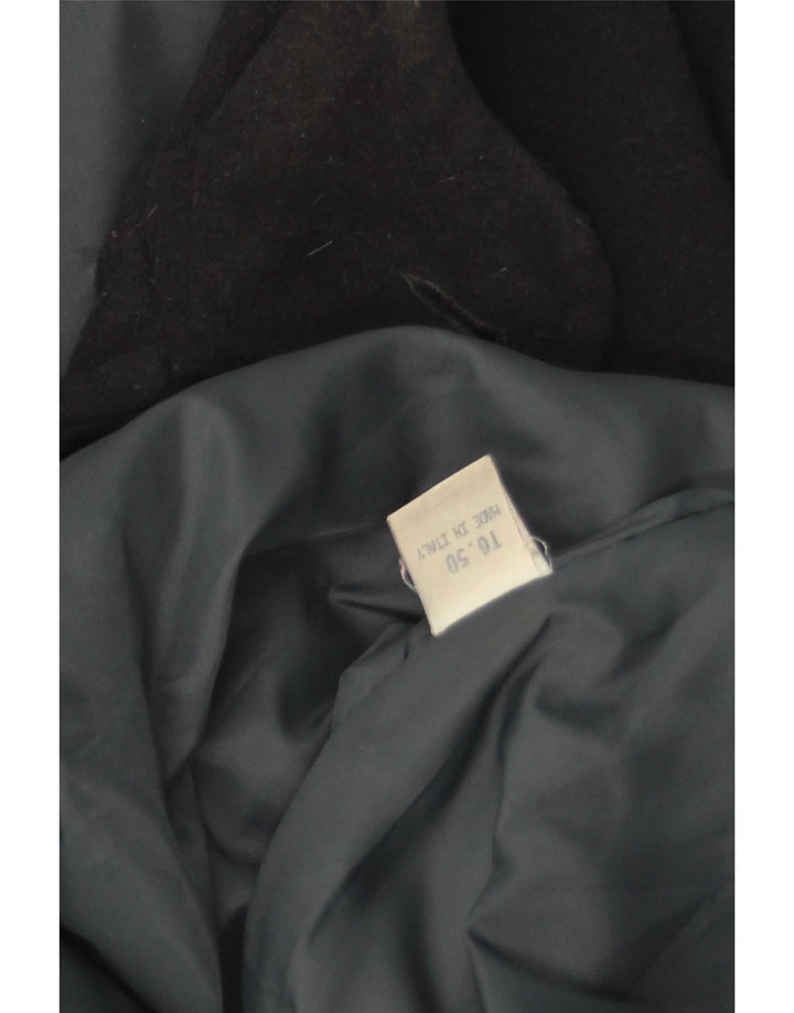 Vintage Ανδρικό παλτό Duffle με κουκούλα IT 50 Large Navy Blue Wool