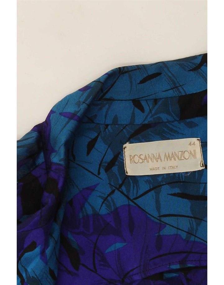 Rosanna Manzoni Γυναικείο Open Blazer Jacket IT 44 Medium Blue Floral