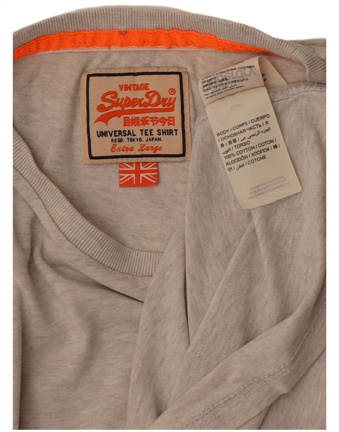 Ανδρικό γραφικό T-Shirt Superdry Top XL Γκρι βαμβακερό