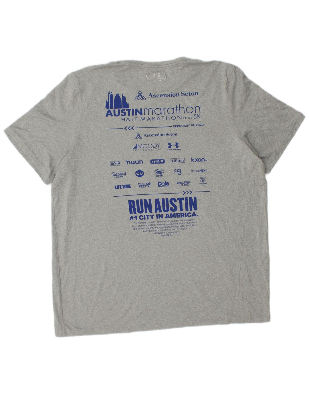 Γραφικό T-Shirt Ανδρικό Heat Gear UNDER Armour Top Medium Grey
