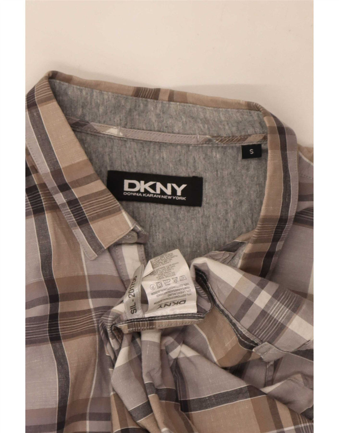 Ανδρικό πουκάμισο Dkny Small Grey Check Cotton