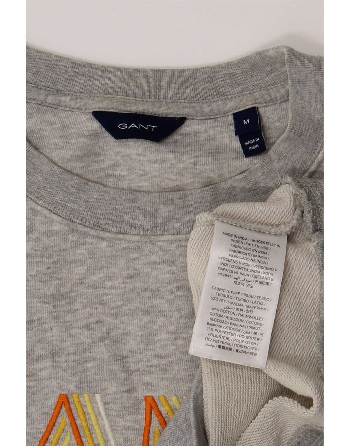Γυναικείο γραφικό φούτερ Gant Jumper UK 14 μεσαίο γκρι βαμβακερό