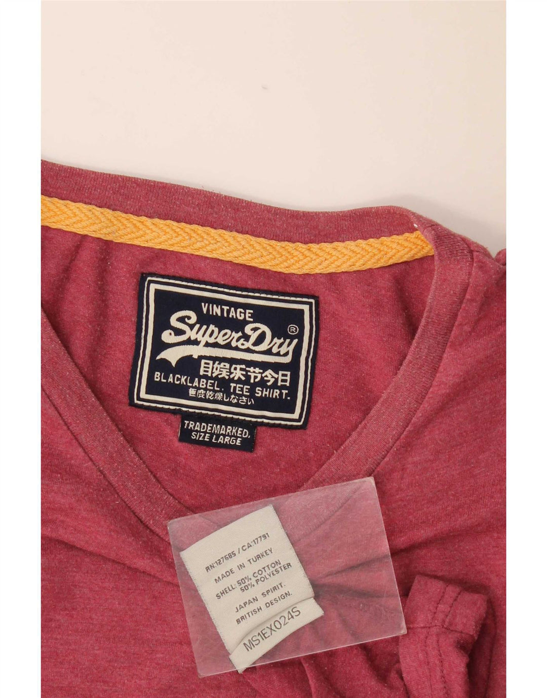 Ανδρικό γραφικό T-Shirt Superdry Top μεγάλο κόκκινο βαμβακερό