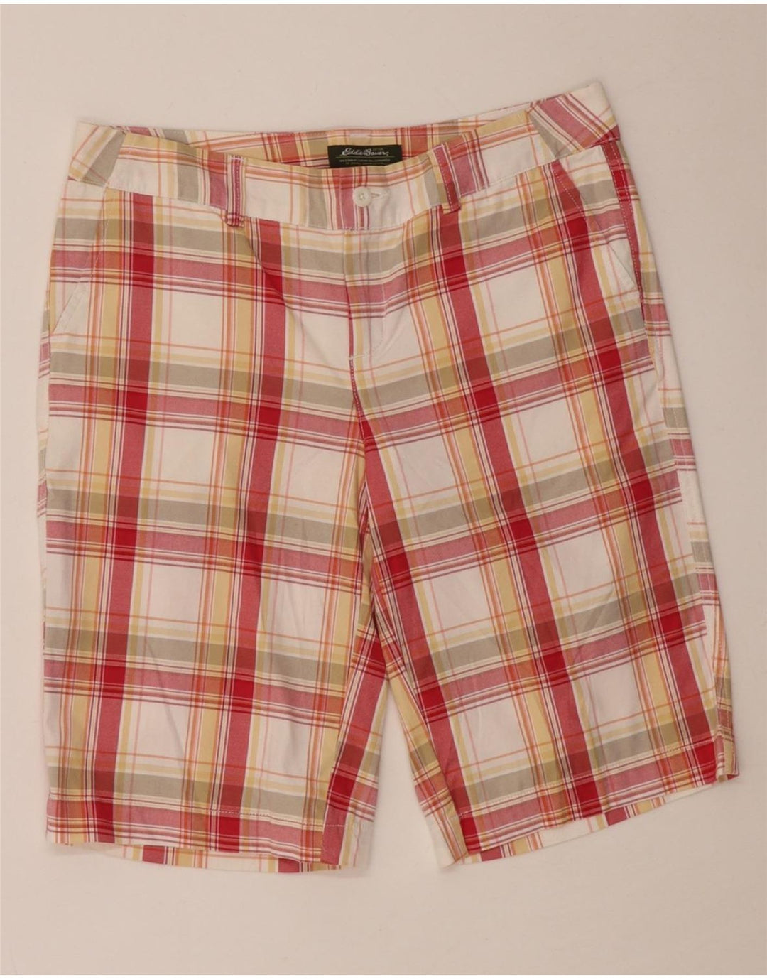 EDDIE BAUER Γυναικείο σορτς Chino US 6 Medium W30 Red Check Cotton