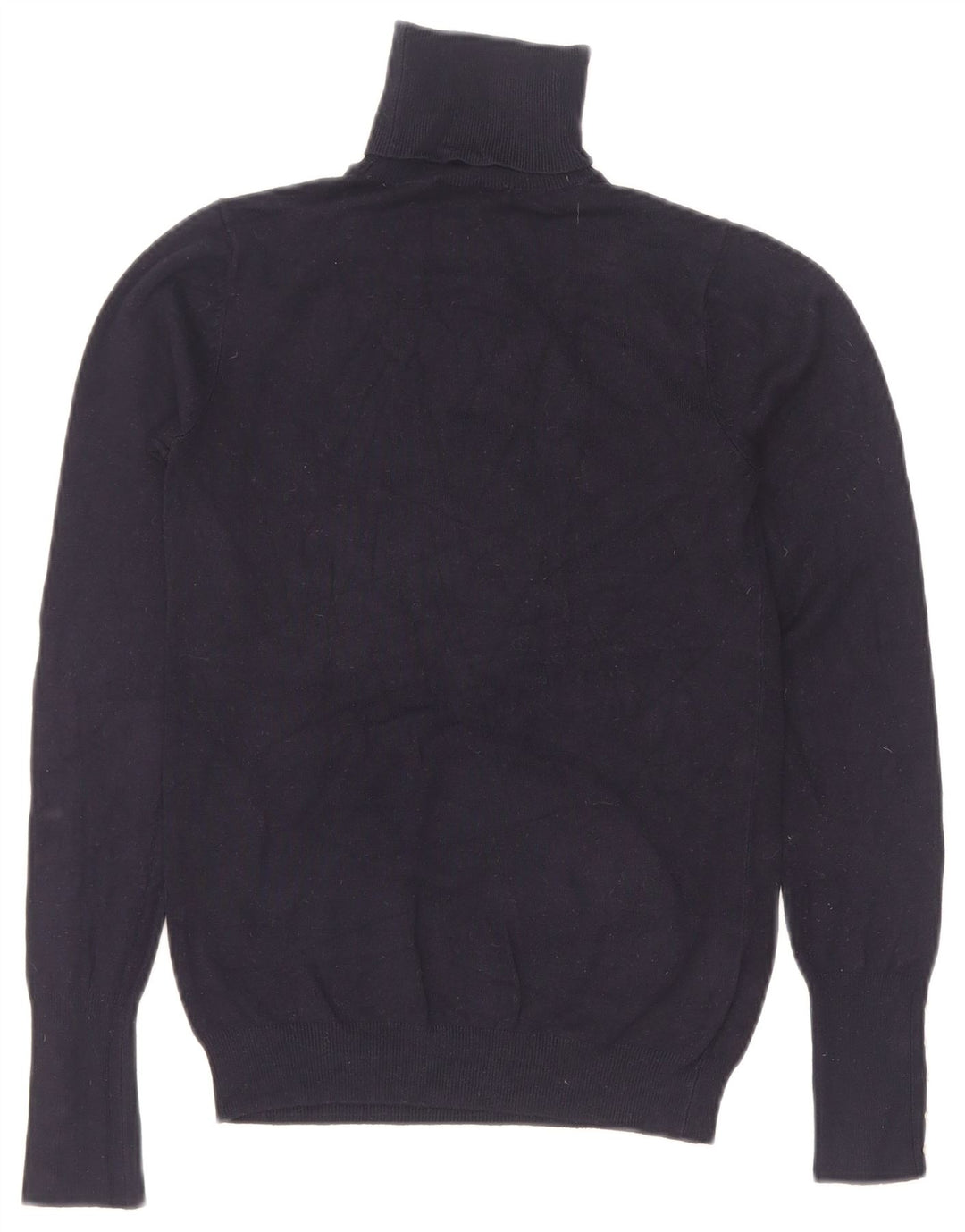 Zara Γυναικείο πουλόβερ με ρολό λαιμόκοψη UK 8 Small Navy Blue