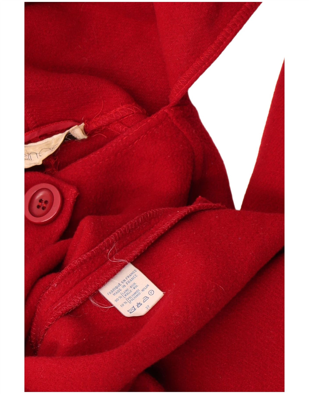 Vintage Γυναικεία Μπροστινή Γραβάτα Πανωφόρι UK 18 XL Κόκκινο μαλλί