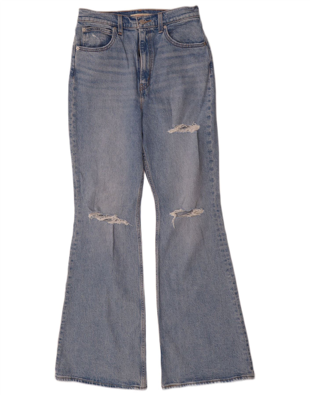 Levi's Womens Distressed High Rise Flared Jeans W29 L32 Blue Cotton