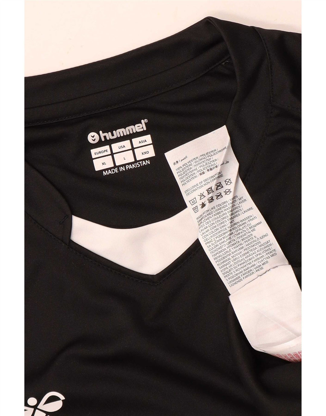 Ανδρικό γραφικό T-Shirt Hummel Top Large Black Colorblock Πολυεστέρας