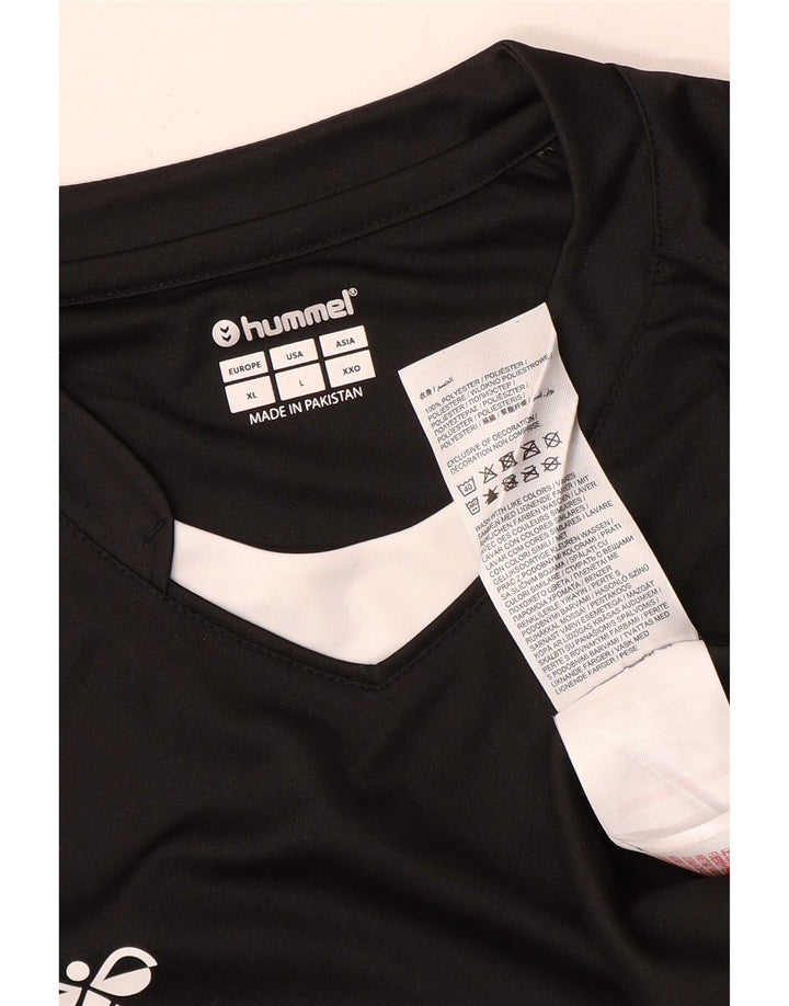 Ανδρικό γραφικό T-Shirt Hummel Top Large Black Colorblock Πολυεστέρας