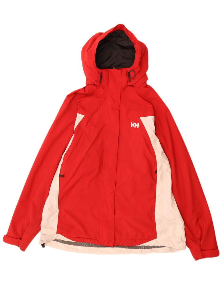 HELLY HANSEN Γυναικείο μπουφάν βροχής με κουκούλα UK 18 XL Κόκκινο πολυεστέρας