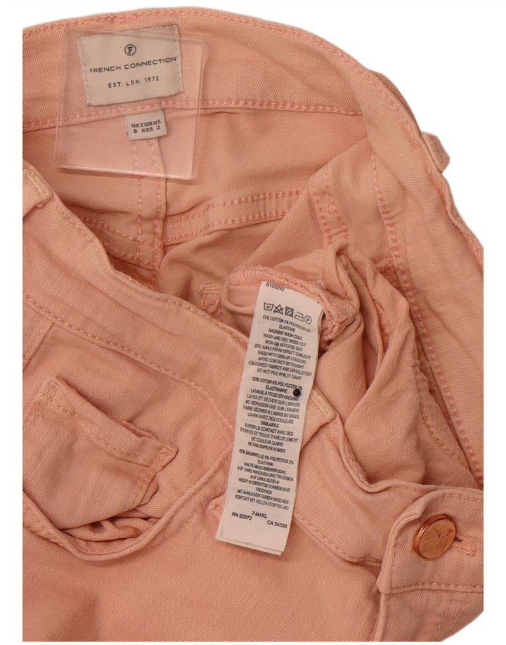 ΓΑΛΛΙΚΗ ΣΥΝΔΕΣΗ Γυναικεία Slim Jeans UK 6 XS W24 L25 Pink Cotton