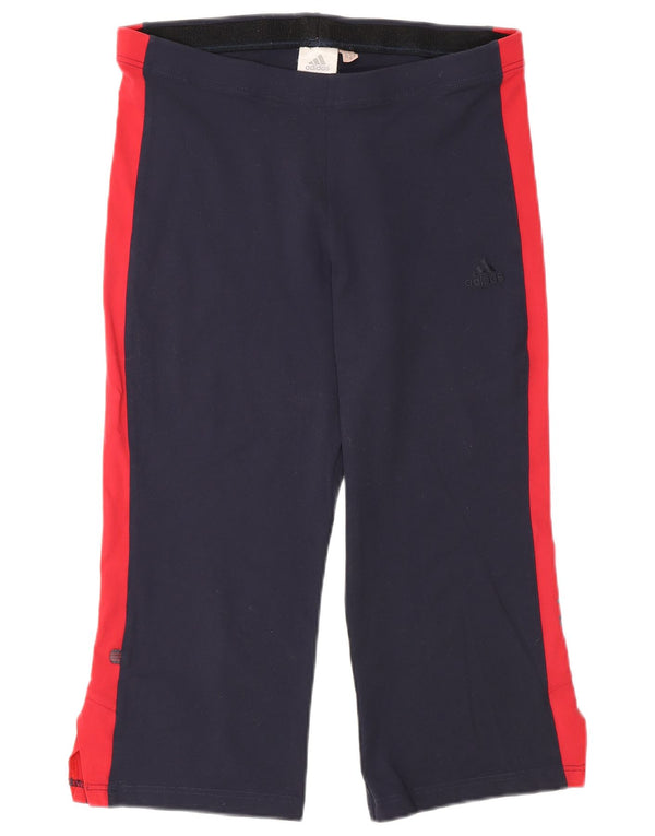 Adidas Γυναικεία φόρμα φόρμας Capri UK 14 Medium Navy Blue Colourblock