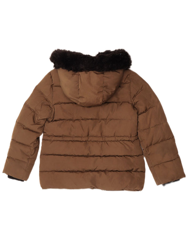 Zara Girls Hooded Jacket padded 11-12 Years Beige