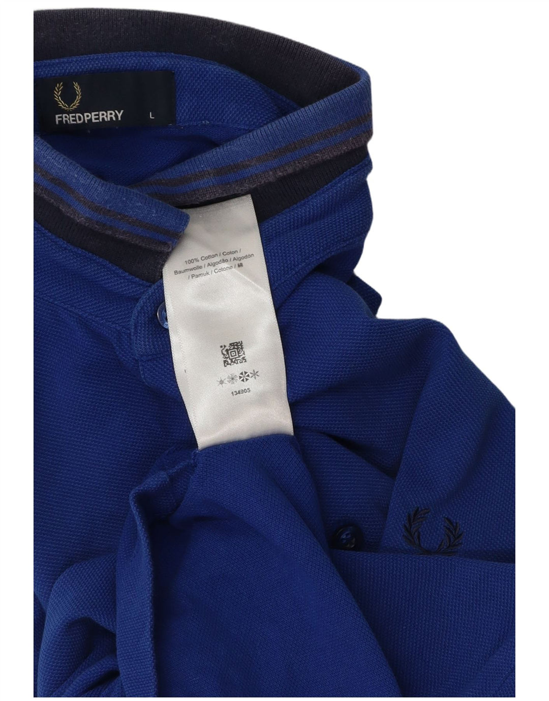 Fred Perry Ανδρικό Πόλο Μπλουζάκι Μεγάλο Μπλε Βαμβακερό ριγέ