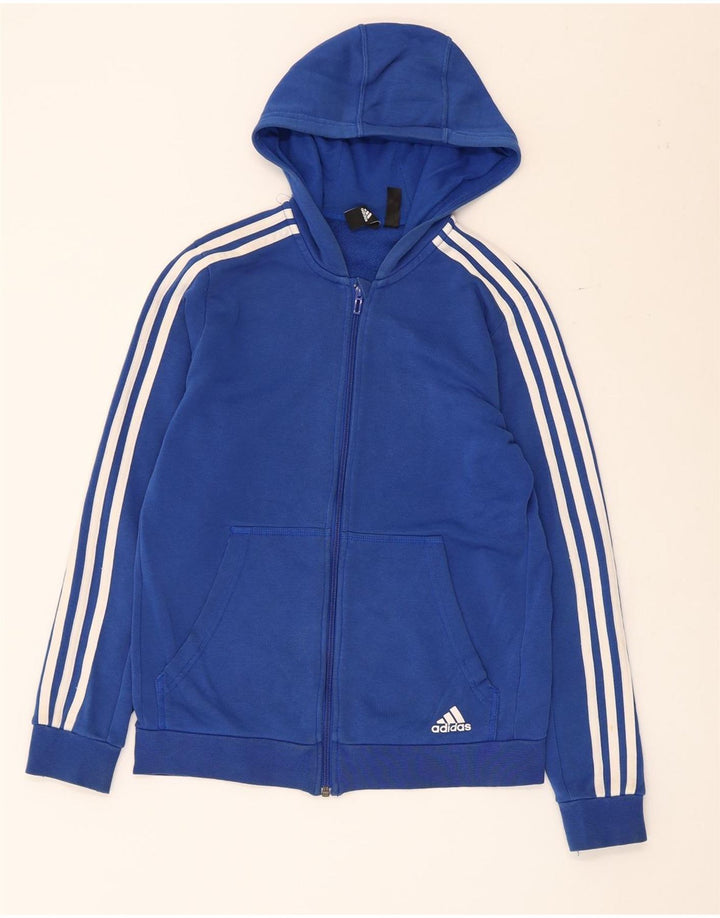 Adidas Boys Zip Hoodie πουλόβερ 13-14 ετών μπλε