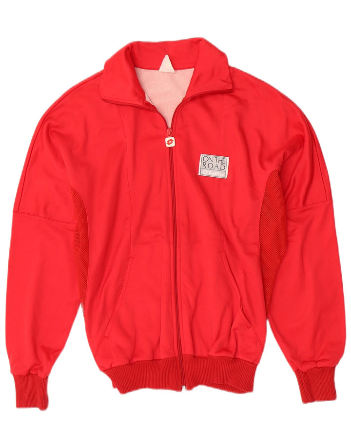 Γυναικεία αθλητική φόρμα Lotto Top Jacket UK 10 Small Red Polyamide