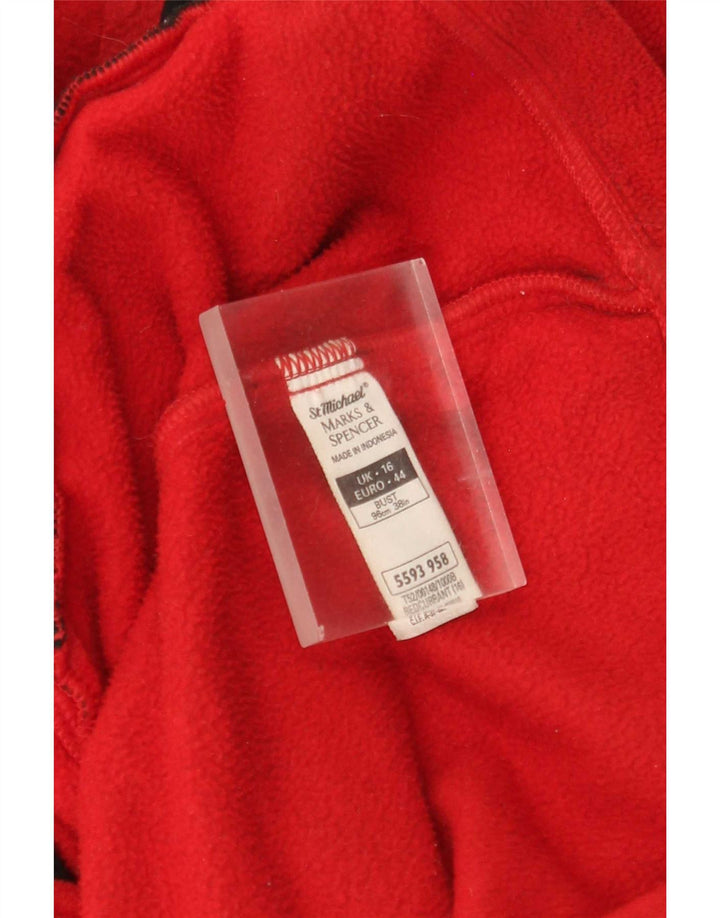 Marks & Spencer Ανδρικό μπουφάν Fleece St. Michael UK 16 μεγάλο κόκκινο πολυεστέρας