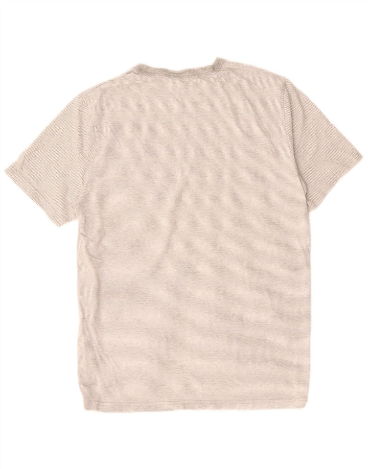 WHITE STUFF Ανδρικό T-Shirt Top Μεσαίο γκρι βαμβακερό ρίγες
