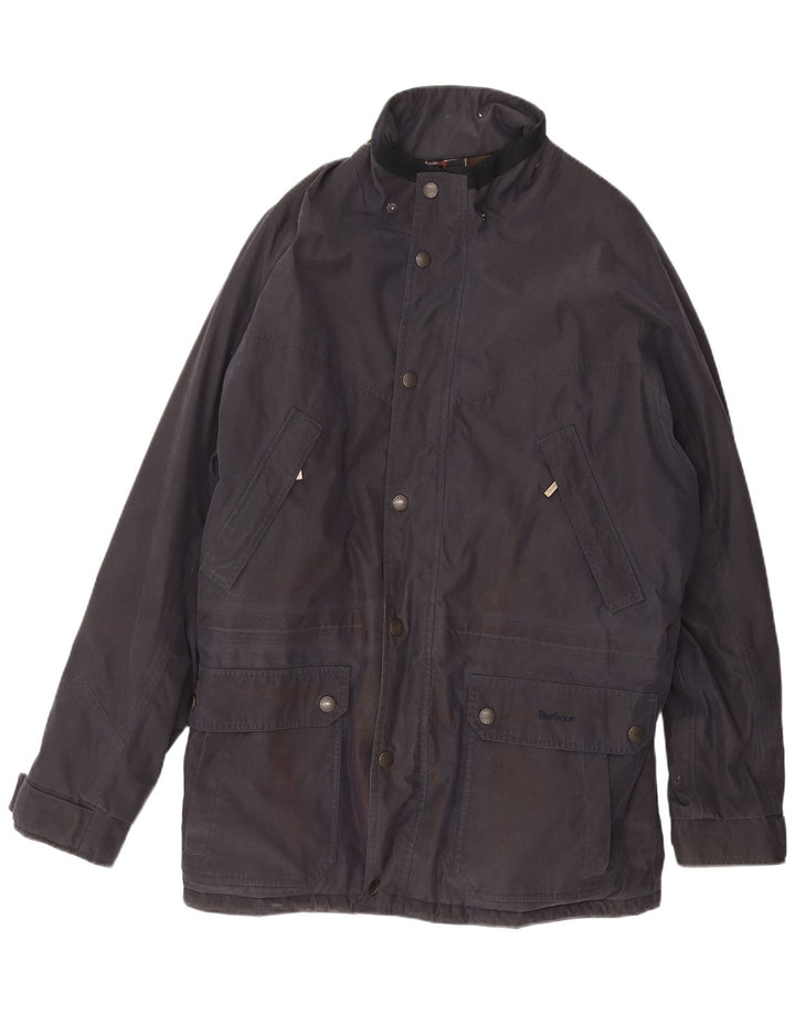 Ανδρικό κερωμένο βαμβακερό μπουφάν Barbour UK 42 XL Navy Blue