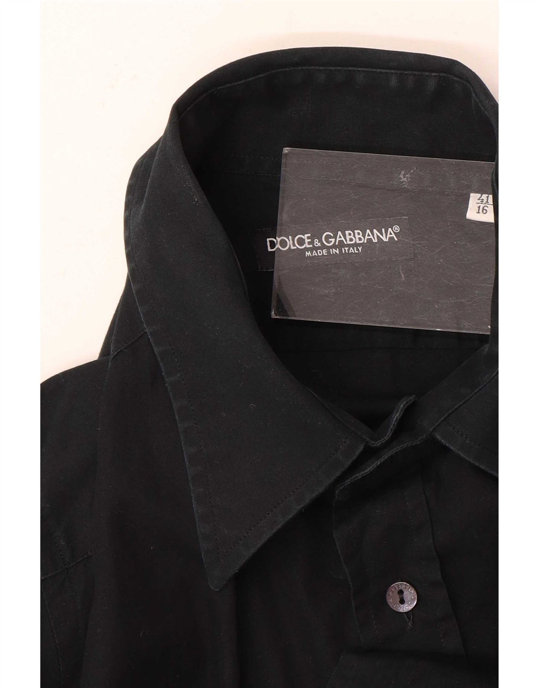 Ανδρικό πουκάμισο Dolce & Gabbana 41 16 Large Μαύρο