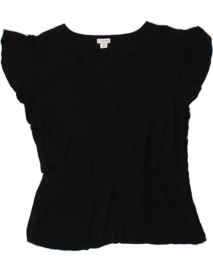 J. CREW Womens Blouse Top US 10 Large Black Viscose Vintage J. Crew and Second-Hand J. Crew from Messina Hembry 