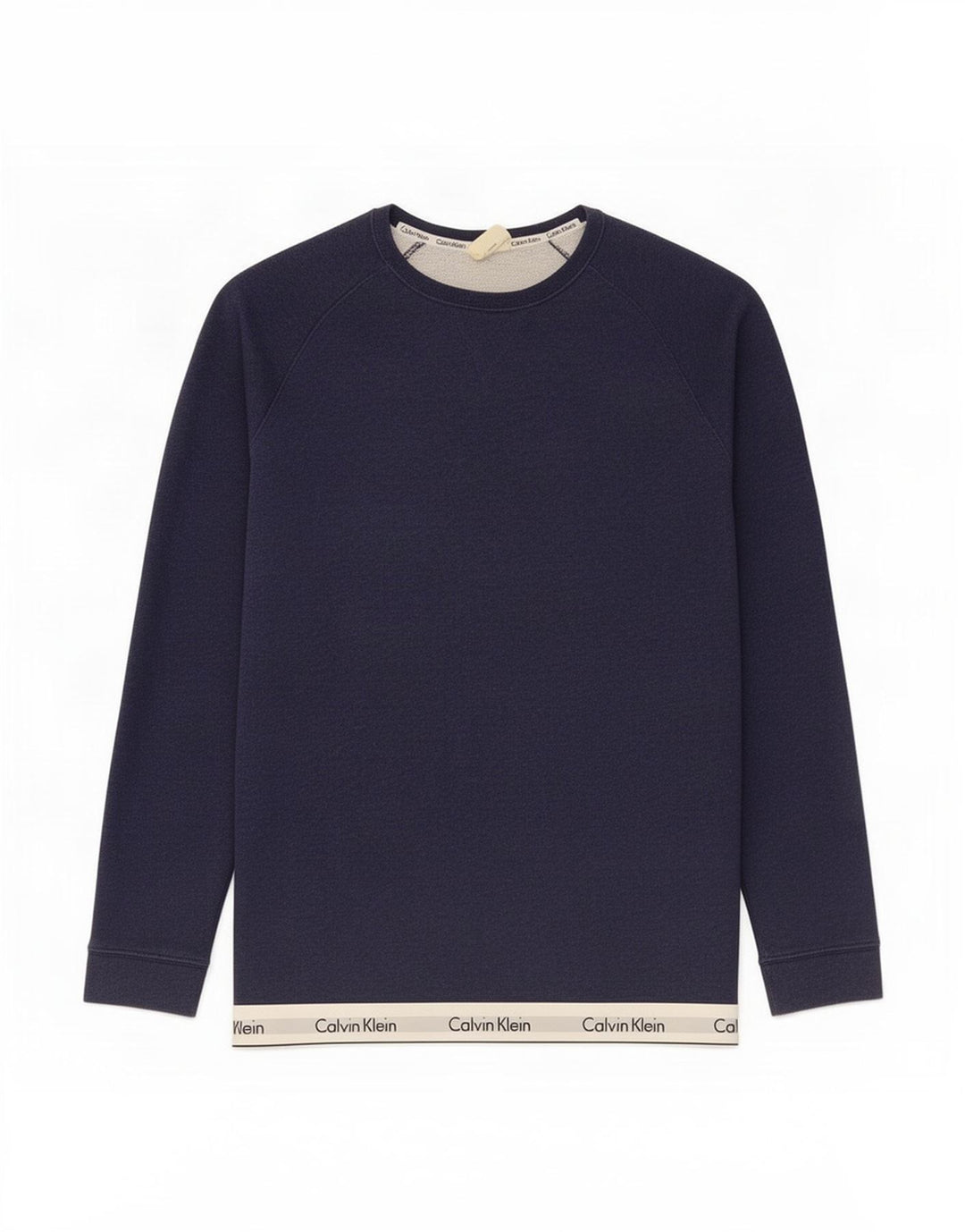 Γραφικό ανδρικό φούτερ Calvin Klein Jumper Medium Navy Blue Colourblock