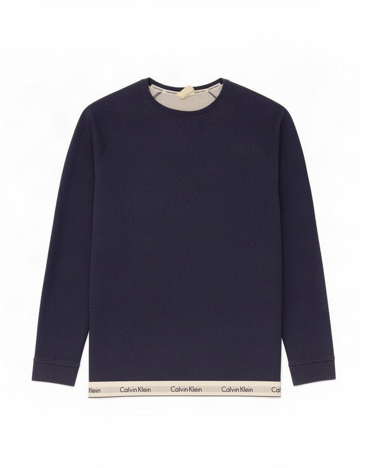 Γραφικό ανδρικό φούτερ Calvin Klein Jumper Medium Navy Blue Colourblock