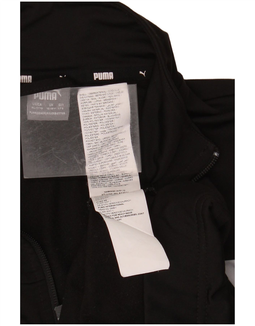 Μπουφάν PUMA Boys αθλητική φόρμα 15-16 ετών Μαύρο πολύχρωμο πολυεστέρα