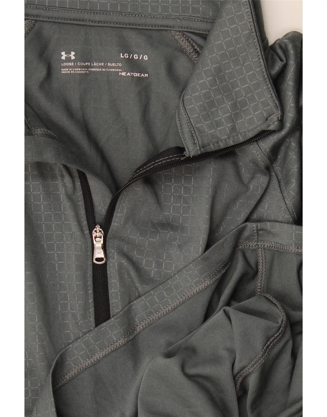 Under Armour Ανδρική φόρμα πουλόβερ Heat Gear Top Large Grey Gingham