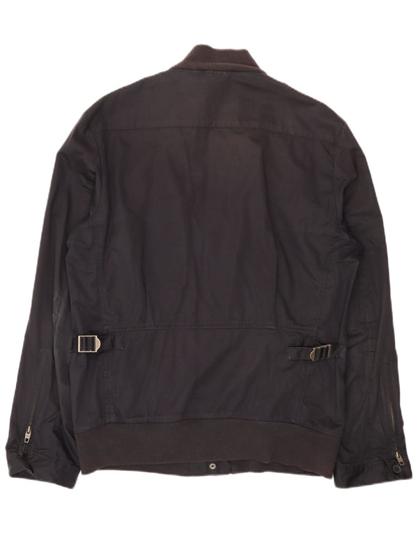French Connection Ανδρικό μπουφάν UK 40 Large Navy Blue από βαμβάκι