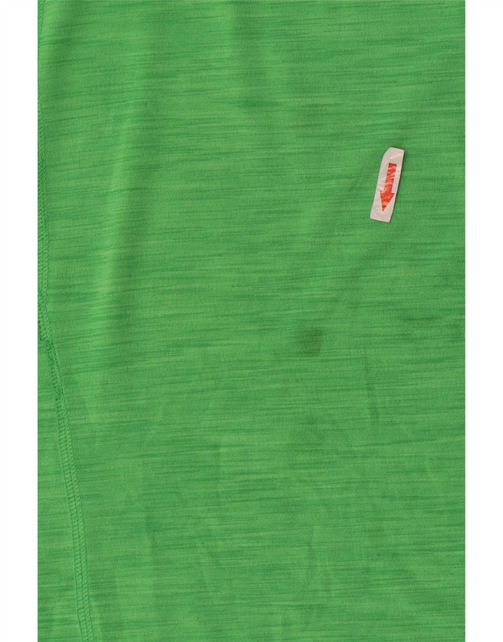 Γυναικείο T-Shirt Reebok Top UK 12 Medium Green Flecked Polyester