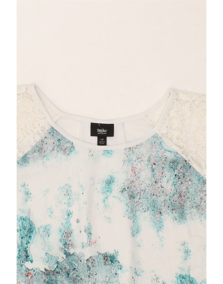 MOSSIMO Womens Vest Top UK 16 Large White Tie Dye Vintage Mossimo and Second-Hand Mossimo from Messina Hembry 