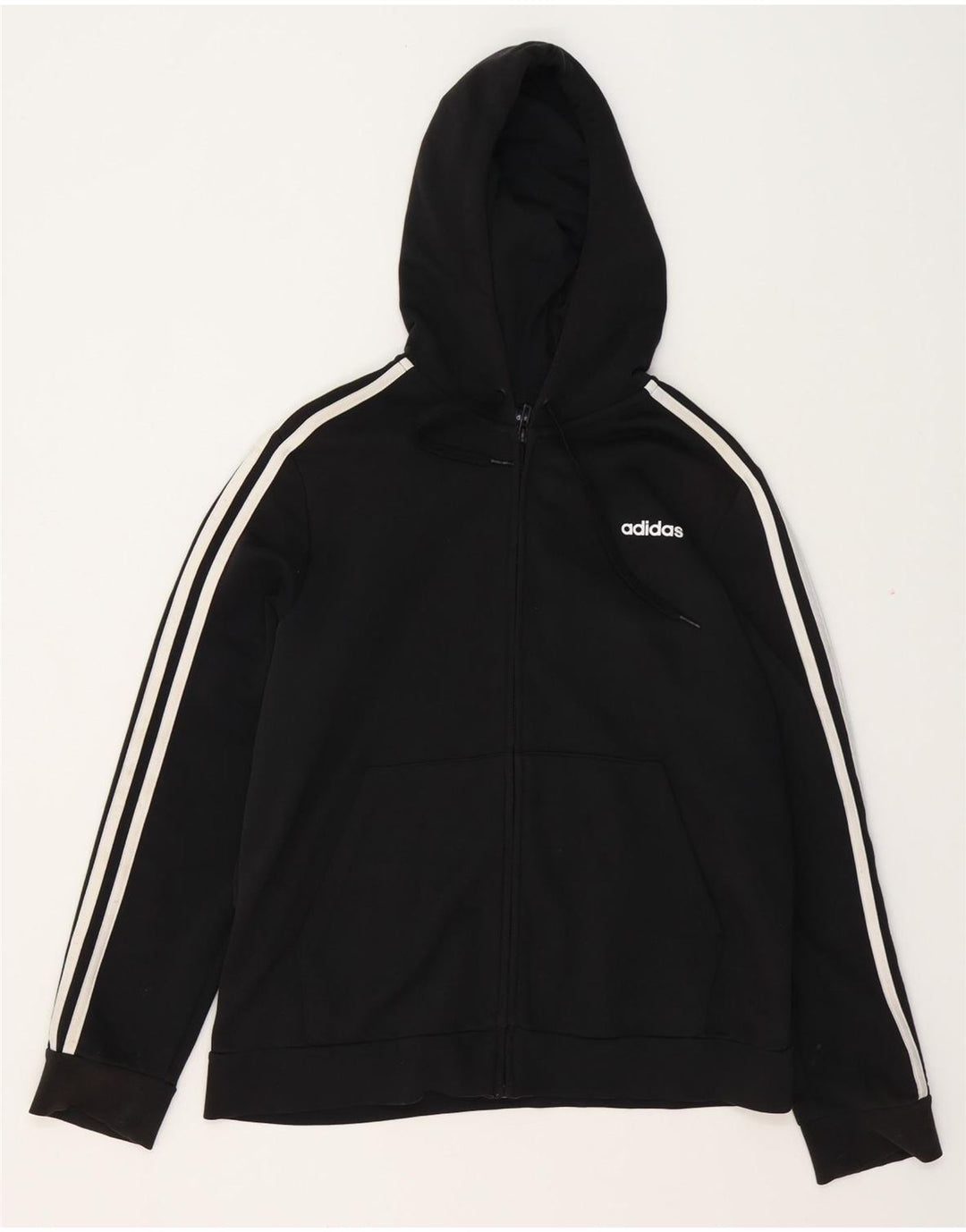 Γυναικείο πουλόβερ με κουκούλα ADIDAS UK 20/22 XL μαύρο βαμβακερό