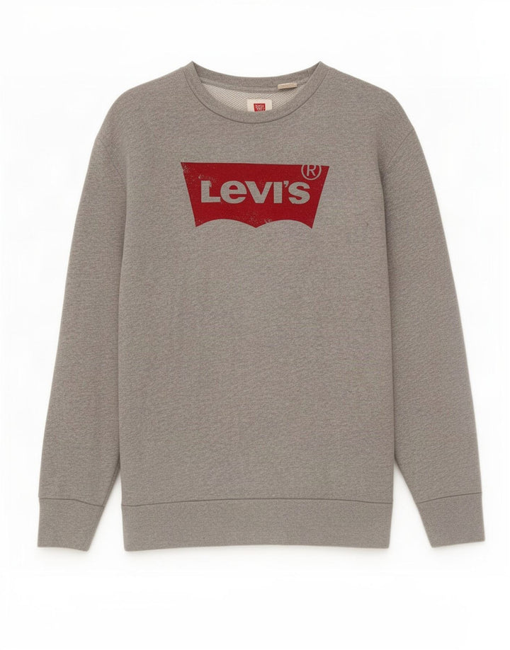 Ανδρικό γραφικό φούτερ Levi's, μεσαίο γκρι βαμβακερό