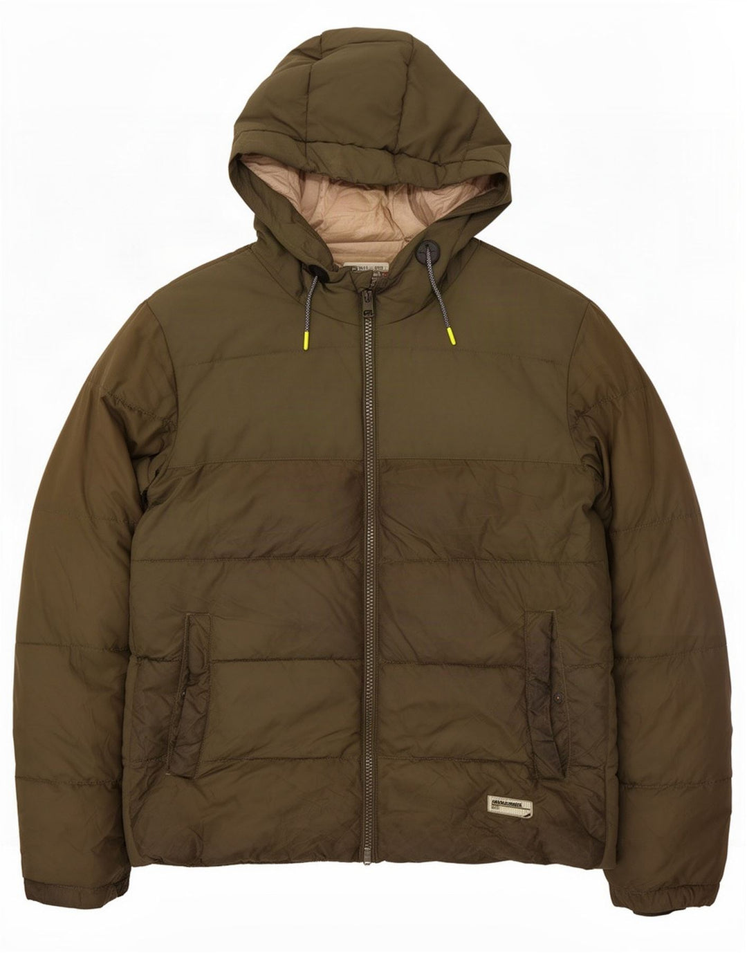 Jack & Jones Ανδρικό μπουφάν με κουκούλα UK 42 XL Χακί Πολυεστέρας