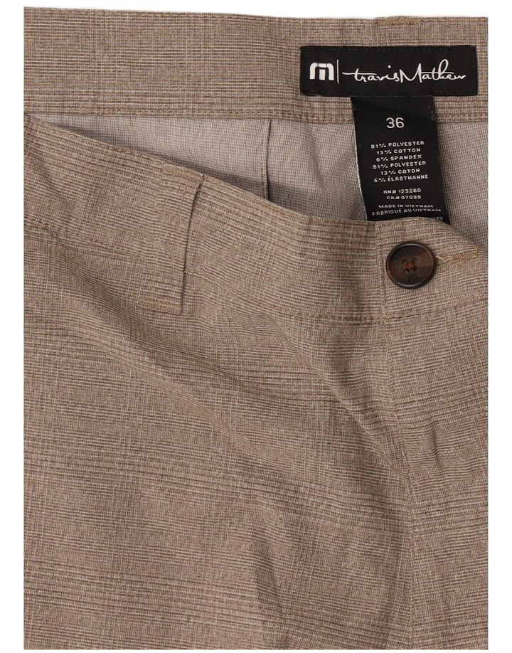 Travis Mathew Ανδρικό σορτς Chino W36 Large Beige Check Polyester