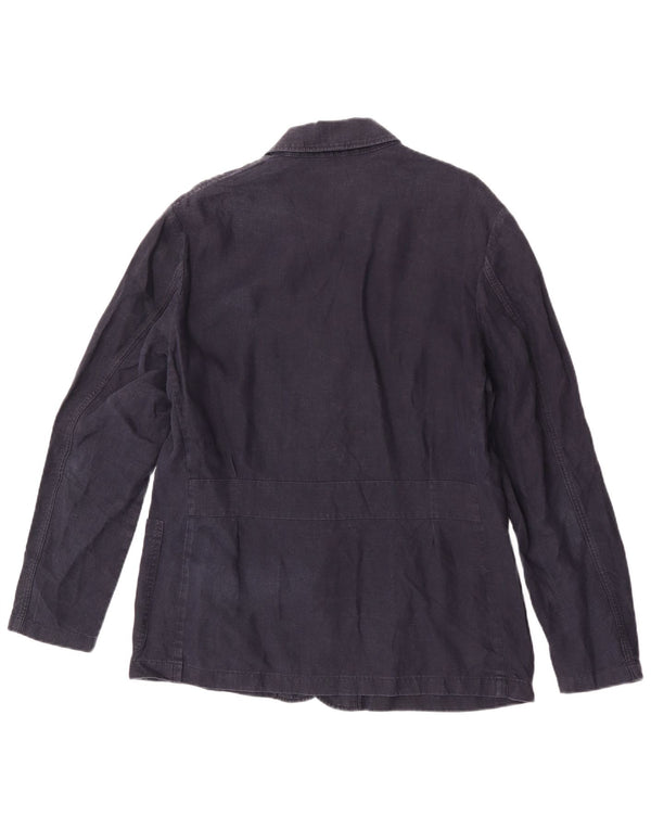 Massimo Dutti Ανδρικό Utility Jacket UK 40 Large Navy Blue Lenn