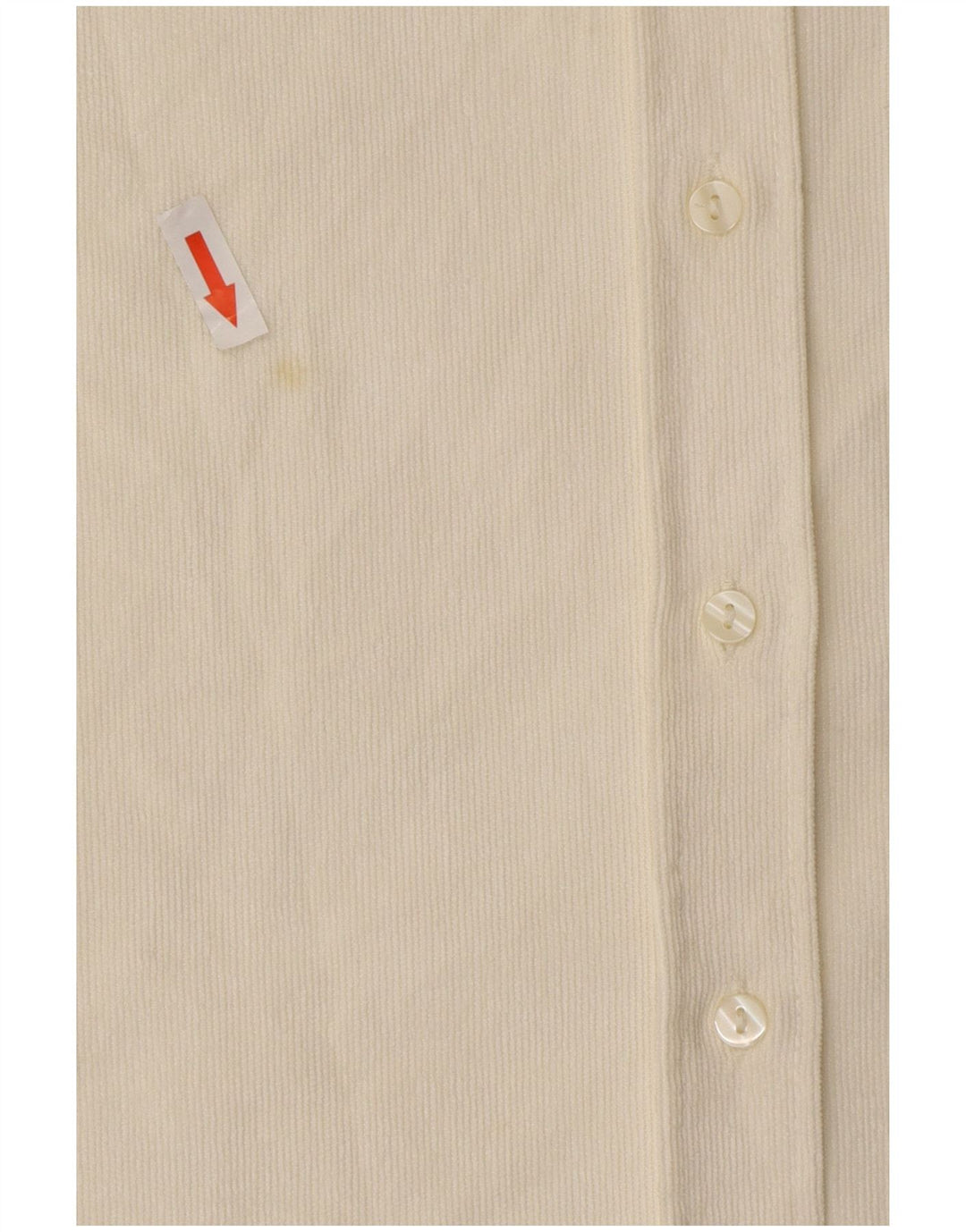 Zara Γυναικείο υπερμεγέθη κοτλέ πουκάμισο UK 6 XS Off White Polyester