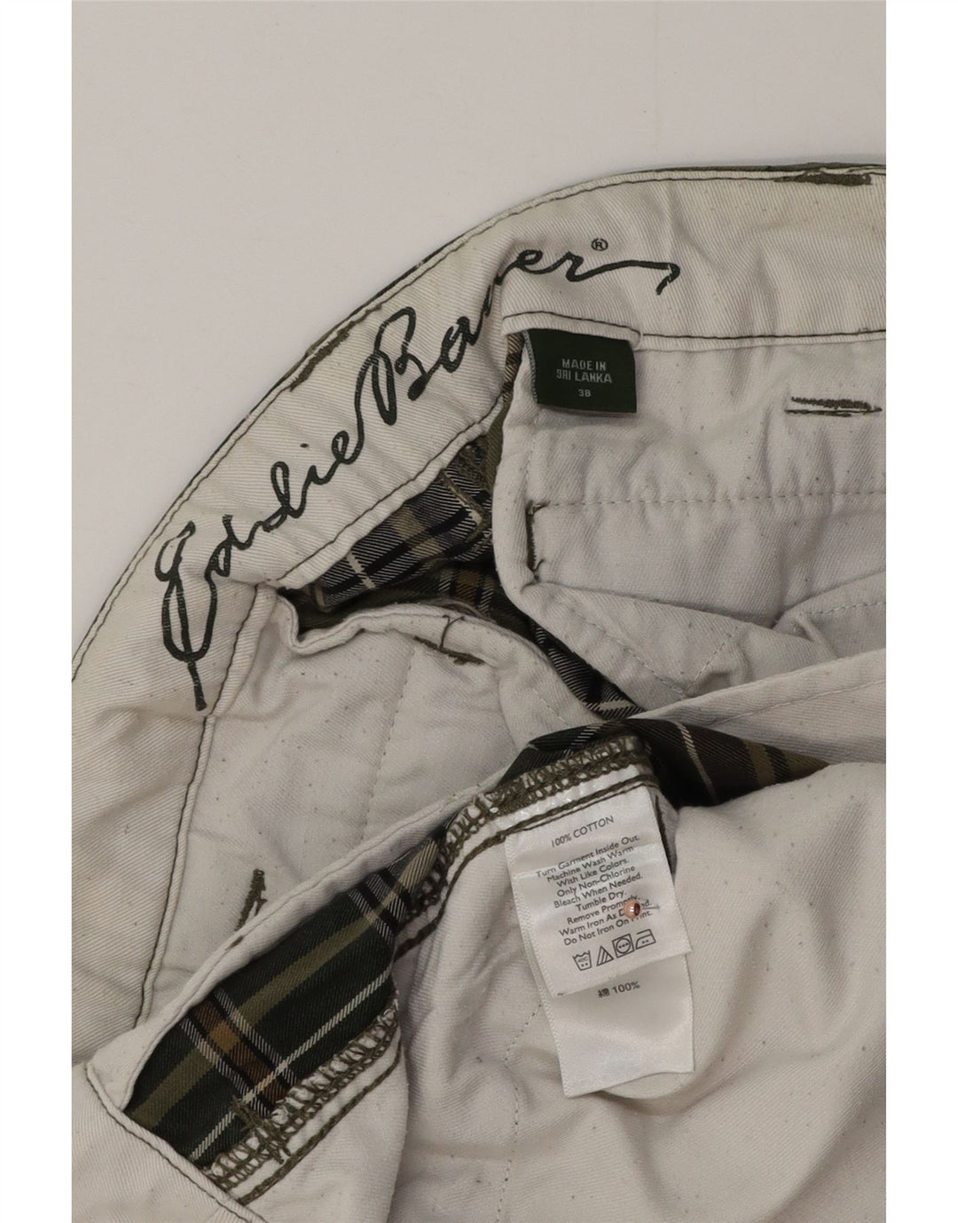 Ανδρικό σορτς Cargo EDDIE BAUER W38 XL Χακί Check Cotton