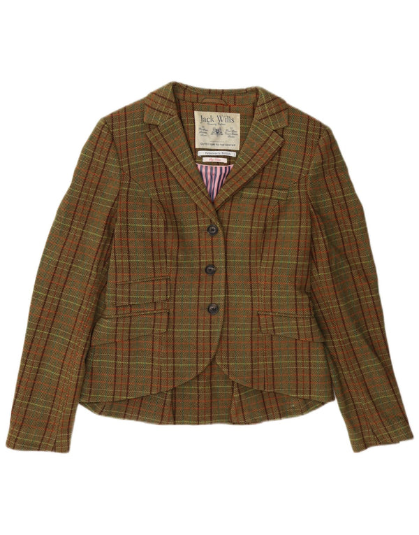 Jack Wills Γυναικείο σακάκι 3 κουμπιών UK 12 μεσαίου πράσινου μαλλί