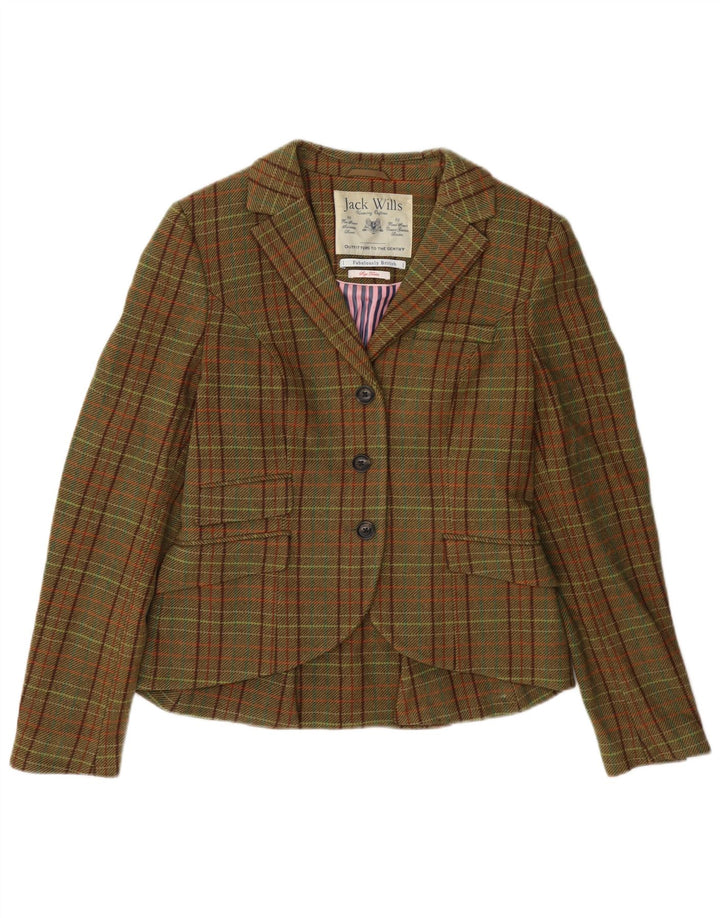 Jack Wills Γυναικείο σακάκι 3 κουμπιών UK 12 μεσαίου πράσινου μαλλί