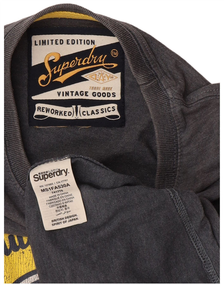 Ανδρικό γραφικό T-Shirt Superdry Top Μεσαίο γκρι βαμβακερό