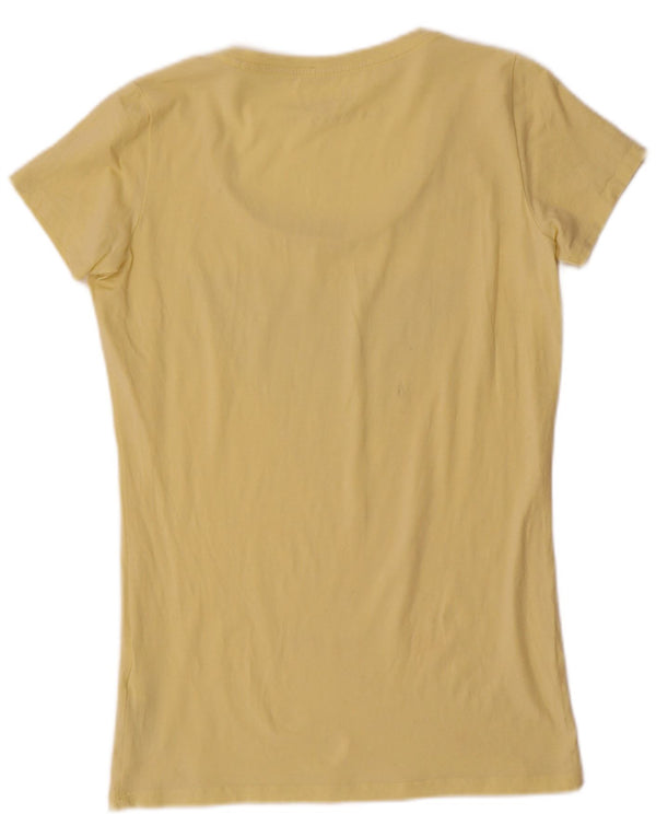 Γυναικείο γραφικό μπλουζάκι Guess Top UK 12 μεσαίο κίτρινο βαμβάκι
